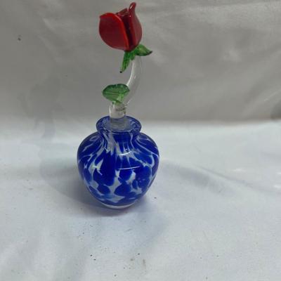 Vintage Glass Perfume Bottles & Hand Mirror (BS-MK)