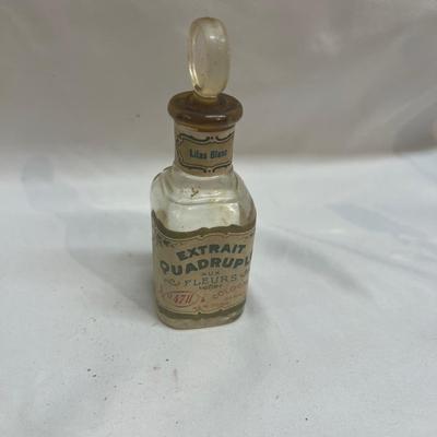 Vintage Glass Perfume Bottles & Hand Mirror (BS-MK)