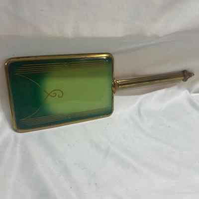 Vintage Glass Perfume Bottles & Hand Mirror (BS-MK)