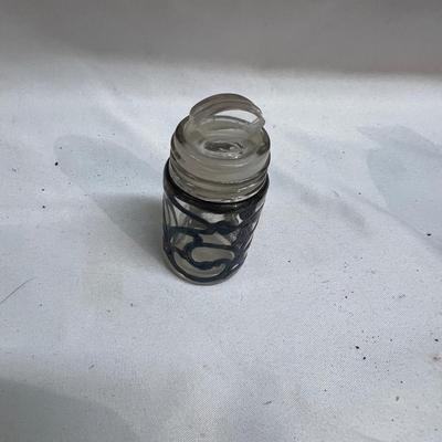 Vintage Glass Perfume Bottles & Hand Mirror (BS-MK)