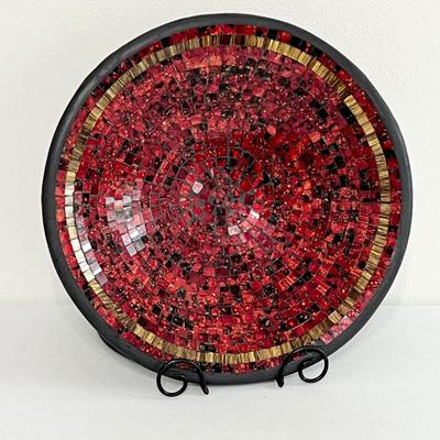 Decorative Mosaic Style Bowl With Stand