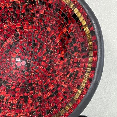 Decorative Mosaic Style Bowl With Stand