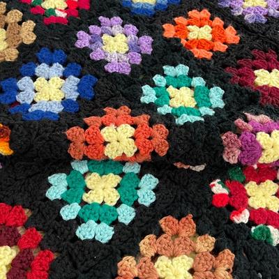 Handmade Granny Square Crochet Blanket