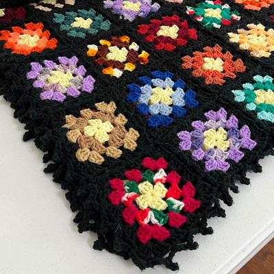 Handmade Granny Square Crochet Blanket