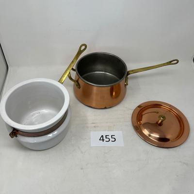 Brass & Copper double boiler