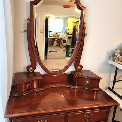 Lot #16 Lovely Lexington Dresser with Beveled Mirror