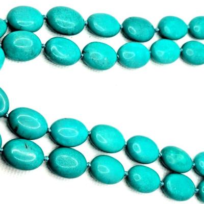 Lucas Lameth Double Stand Turquoise Sterling Silver Necklace & Pendant
