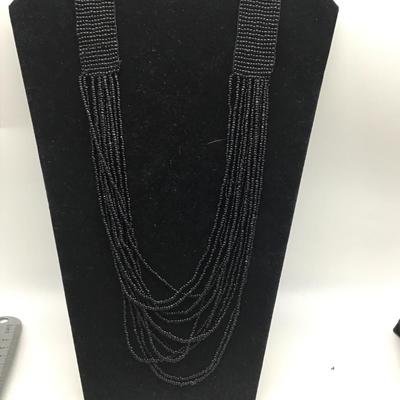 Black beaded statement Necklace