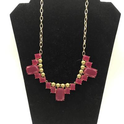 Violet dark pink colored fashion Necklace