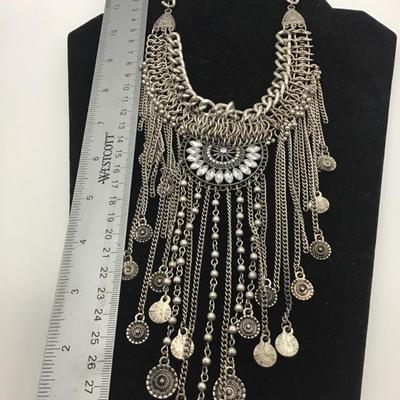 Statement dangle necklace