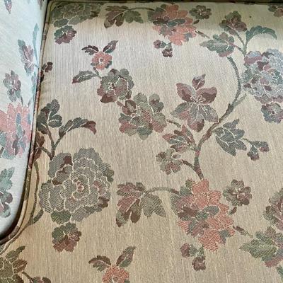 Vintage Upholstered Floral Print Couch