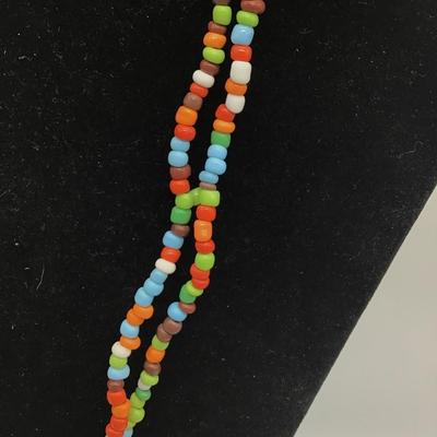 Gorgeous Glass Beaded Necklace. Boho look. Pretty