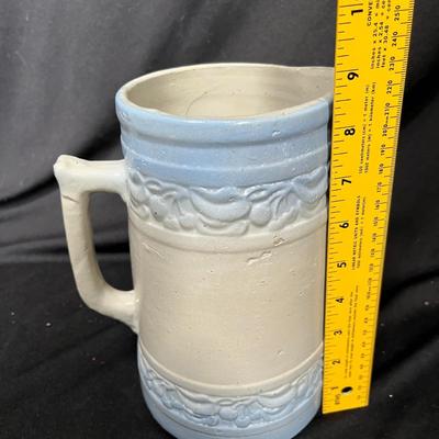Salt glaze stoneware pitcher