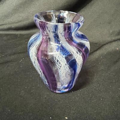 Murano latticino vase