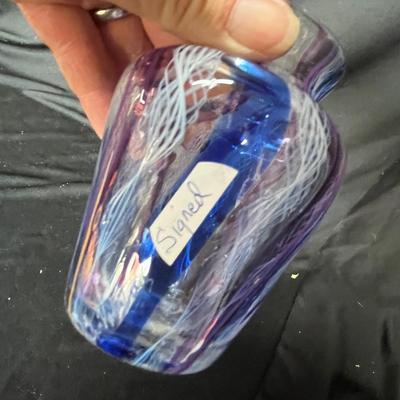 Murano latticino vase