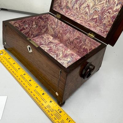 Antique wood jewelry box