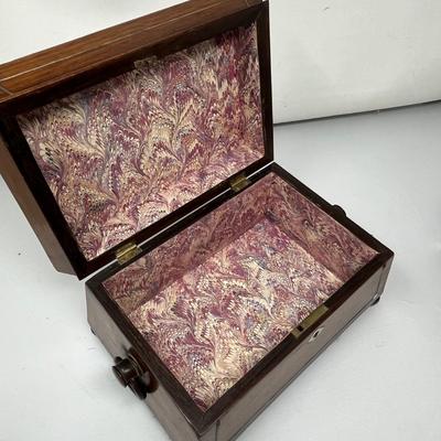 Antique wood jewelry box