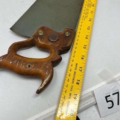 Antique saw with scene painted