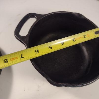 Lodge Cast Iron Covered Dutch Oven- Approx 6 1/2" in Diameter, 2 3/4" Deep