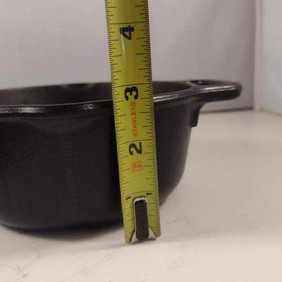 Lodge Cast Iron Covered Dutch Oven- Approx 6 1/2" in Diameter, 2 3/4" Deep
