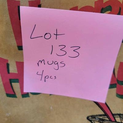 Lot of four mugs