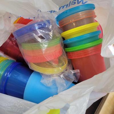 Lot of plastic cups