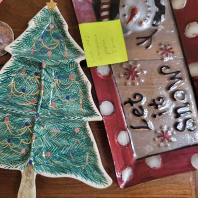 Pair of Christmas dishes