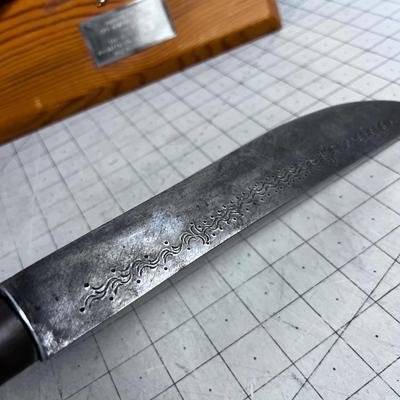 Plaque Presented to Army Officer with a Pilipino Knife 