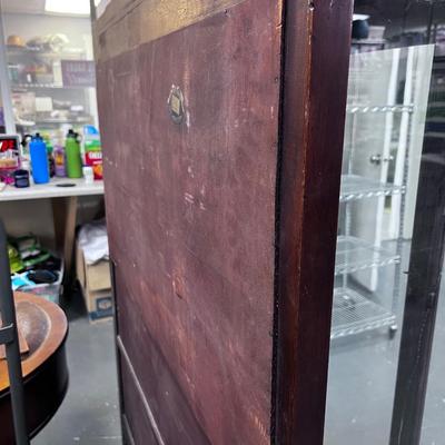 Mahogany Glass Front Antique China Cupboard