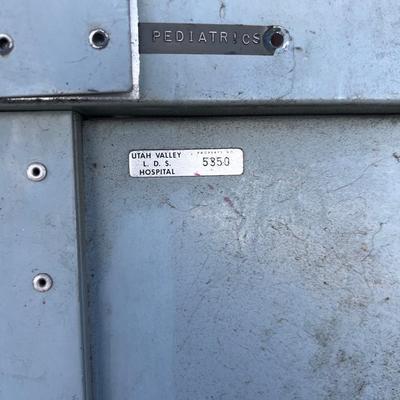 Vintage Hospital Supply Cart Heavy Duty Wheels