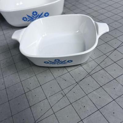Corelle Blue Cornflower Baking Dishes (4 Dishes 1 Lid) 