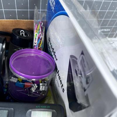 Large Lot of Office Supplies: Pens, Pencil, Paper Clips, Sharpener etc.