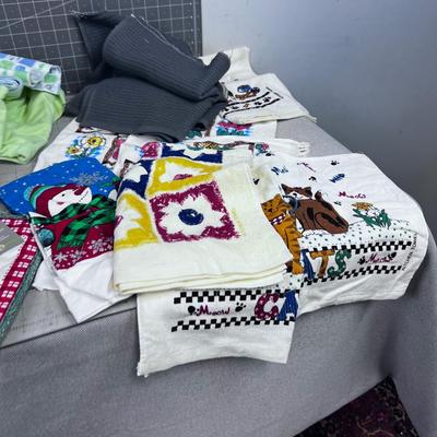 Dish Towels Many Cut, Ready to Knit edge on 