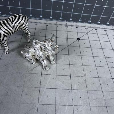 Be-Jeweled Zebra and Elephant 