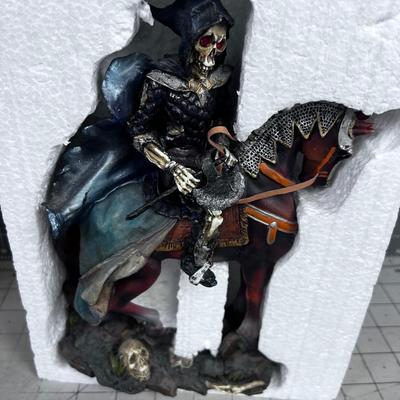Skeleton Horseman with Staff and Battle Ax Like New in Original Box