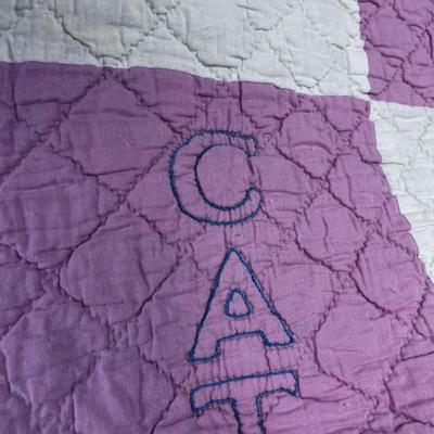 VINTAGE Baby Quilt Hand Crafted
