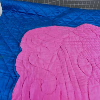 Vintage Hand Crafted QUILT Sateen