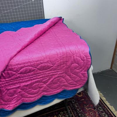 Vintage Hand Crafted QUILT Sateen