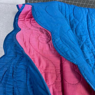 Vintage Hand Crafted QUILT Sateen