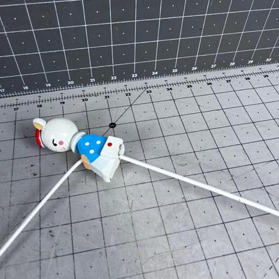 Hey Diddle Diddle,  Vintage Cow Jumped over the Moon, Wood Baby Mobile 