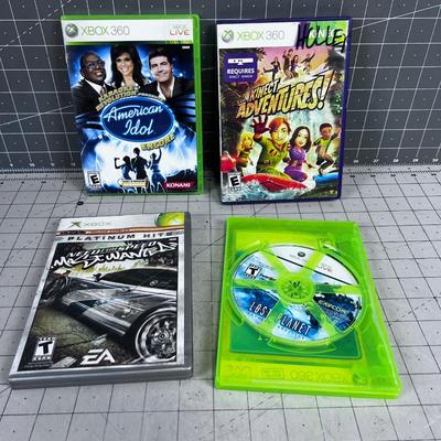 4 XBOX 360 Games; mixed lot