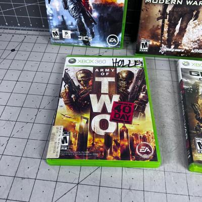 5 XBOX 360 Games -War Games Themed