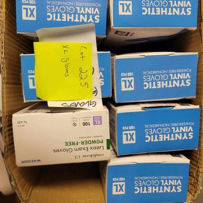 Lot of boxed rubber gloves
