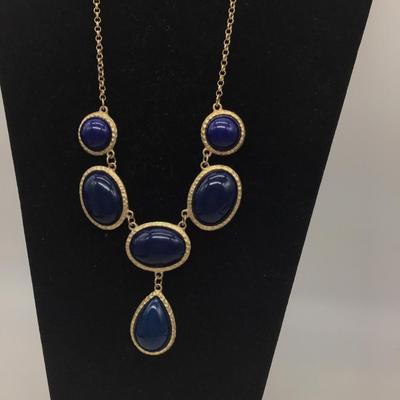 Navy Blue Vintage Style Necklace