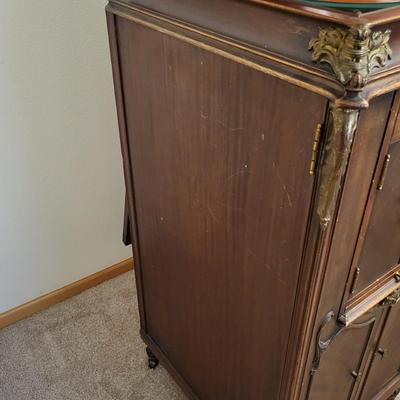 Antique Victor Victrola Talking Machine VTLA 5170 Stocked With Records