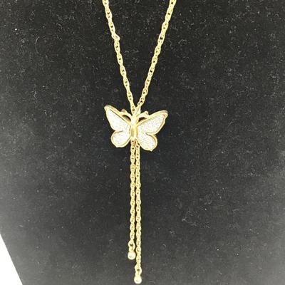 Avon vintage butterfly goldtone necklace