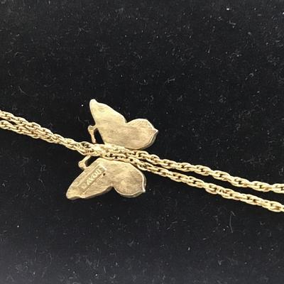 Avon vintage butterfly goldtone necklace