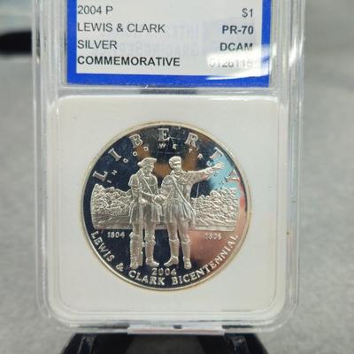 2004 P Lewis & Clark silver commemorative PR-70 DCAM
