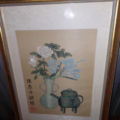 A pair of two Asian pictures lot 1