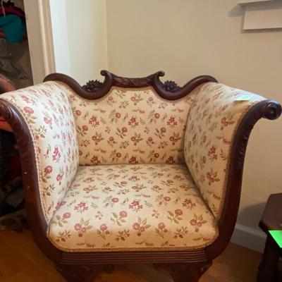 Vintage Victorian-Style Arm Chair,
